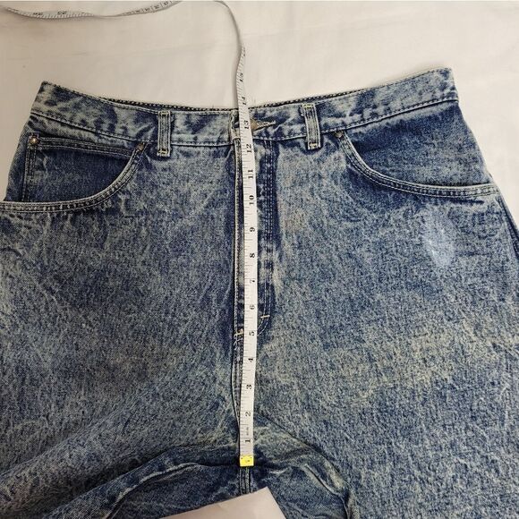 VINTAGE 80s acid wash baggy short ankle mom‎ jeans 12/14 - Picture 9 of 10